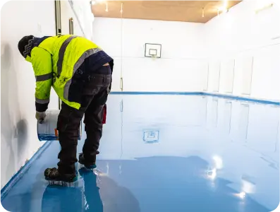 Professional epoxy flooring installation project 3 - High-quality industrial and commercial epoxy coating by Epoxy Egypt